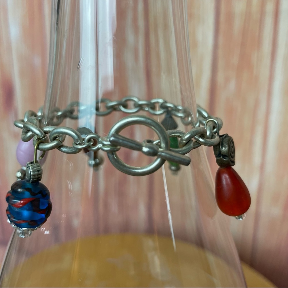 Set Of Two Orange And Multi-Color Boho Bracelets … - image 8